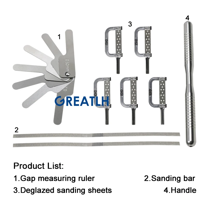 GREATLH-Kit IPR de reducción de esmalte interproximal Dental, tira automática, pulido, acabado, Material de contorno, instrumento Dental