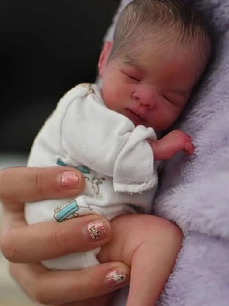 

8-дюймовый мини-кукла реборн, комплект для спящего ребенка Mia, мини-удобная кукла свежего цвета, незавершенные части куклы с телом, Прямая доставка