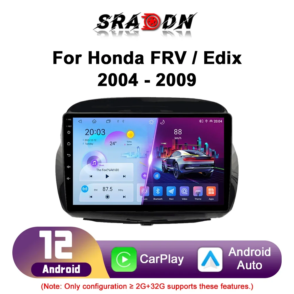 For Honda FRV FR-V EDIX 2004 - 2009 Car Radio Android Automotive Multimedia Player GPS Navigation Carpaly Screen Auto Stereo