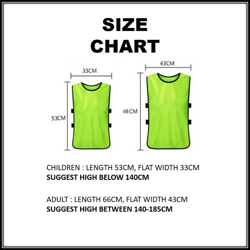 Adult/Kid Team Sports Football Vest Training Soccer Basketball Game Tournament Competition Group Shirt Jersey