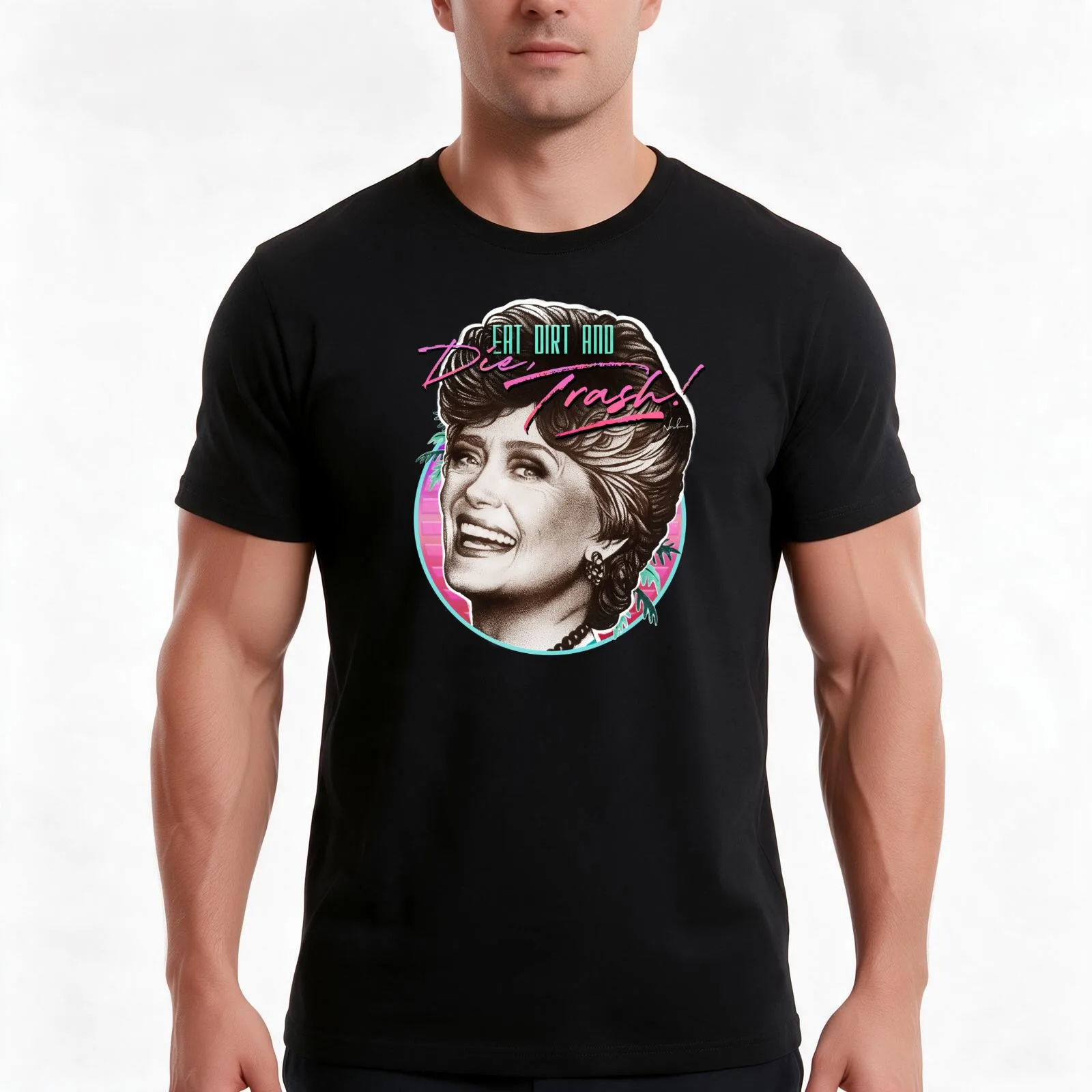 EAT DIRT AND DIE, TRASH! T-Shirt, Summer Casual Cotton Tee, Oversized Streetwear Tops, Vintage Graphic Print, Unisex Men Women