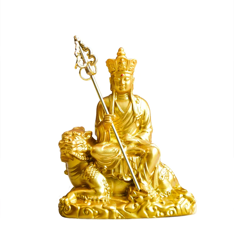 

Earth Tibetan Golden Body Small Buddha Statue Carry Buddha Home Buddhist Hall Worship Earth Tibetan King Bodhisattva Car