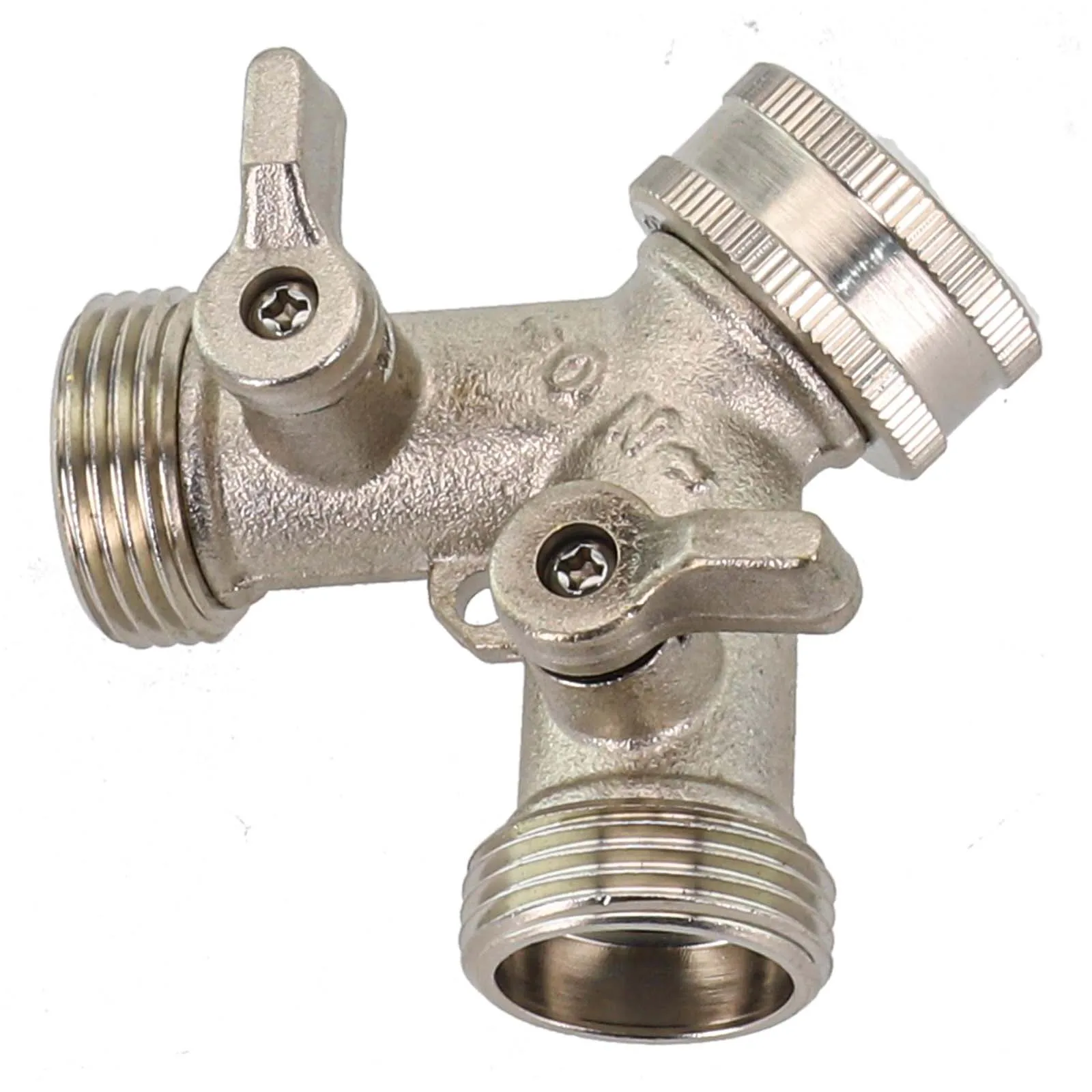 

Brass Tap Connector 2-Way Hose Connector Secure And Tight Seal Solid Brass Construction Various Applications Control