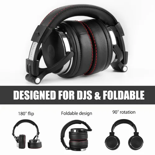Imagen 2 del producto Oneodio Studio Pro DJ auriculares sobre la oreja 50mm conductores HIFI auriculares con cable Monitor profesional DJ auriculares con micrófono para teléfono