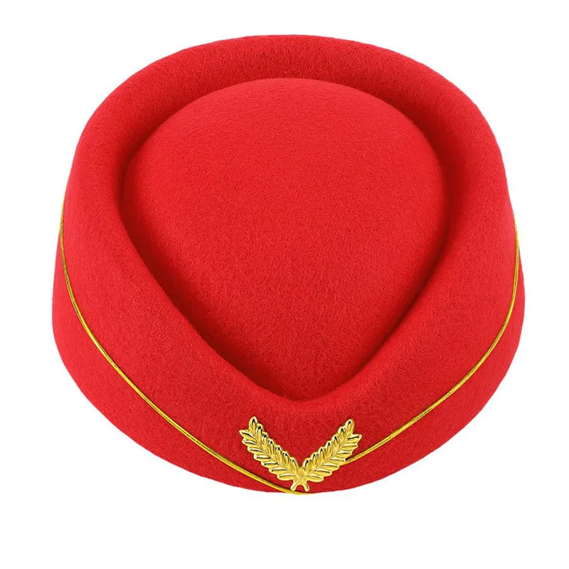 3 stücke Stewardess Hut Baskenmütze Hut Frauen Stewardessen Hut Party Cosplay Formale Uniform Kappen Zubehör Party Hüte Kostüm – Detail 3