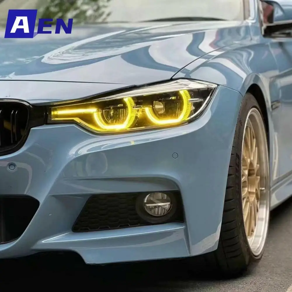 밝은 2017 블루 F30 F31 LCI 레몬 옐로우 엔젤 아이즈, 2016 2018 BMW 3 시리즈 320i 340i 330i 328i 용 레드 주간 주행등