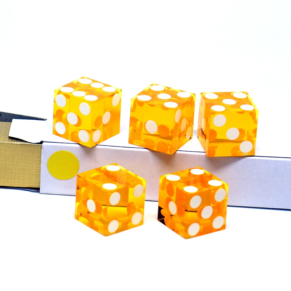 5pcs D6 Acrylic Right Angle Dice Board Game Dice Set Polyhedral Table Game Dice Role-Playing RPG Dice