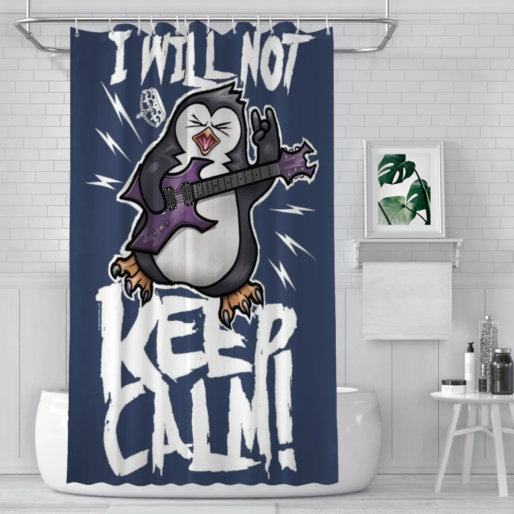 

Crazy-P-enguin-Cute-Cartoon Shower Curtain Bathroom Decoration Shower Curtain Birthday Gift