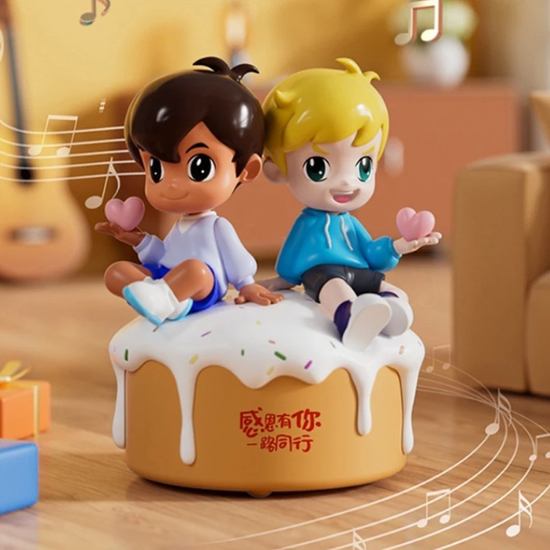 

Haier Brothers Cartoon Series Music Box Birthday Hand Do Men And Women Feelings Gift