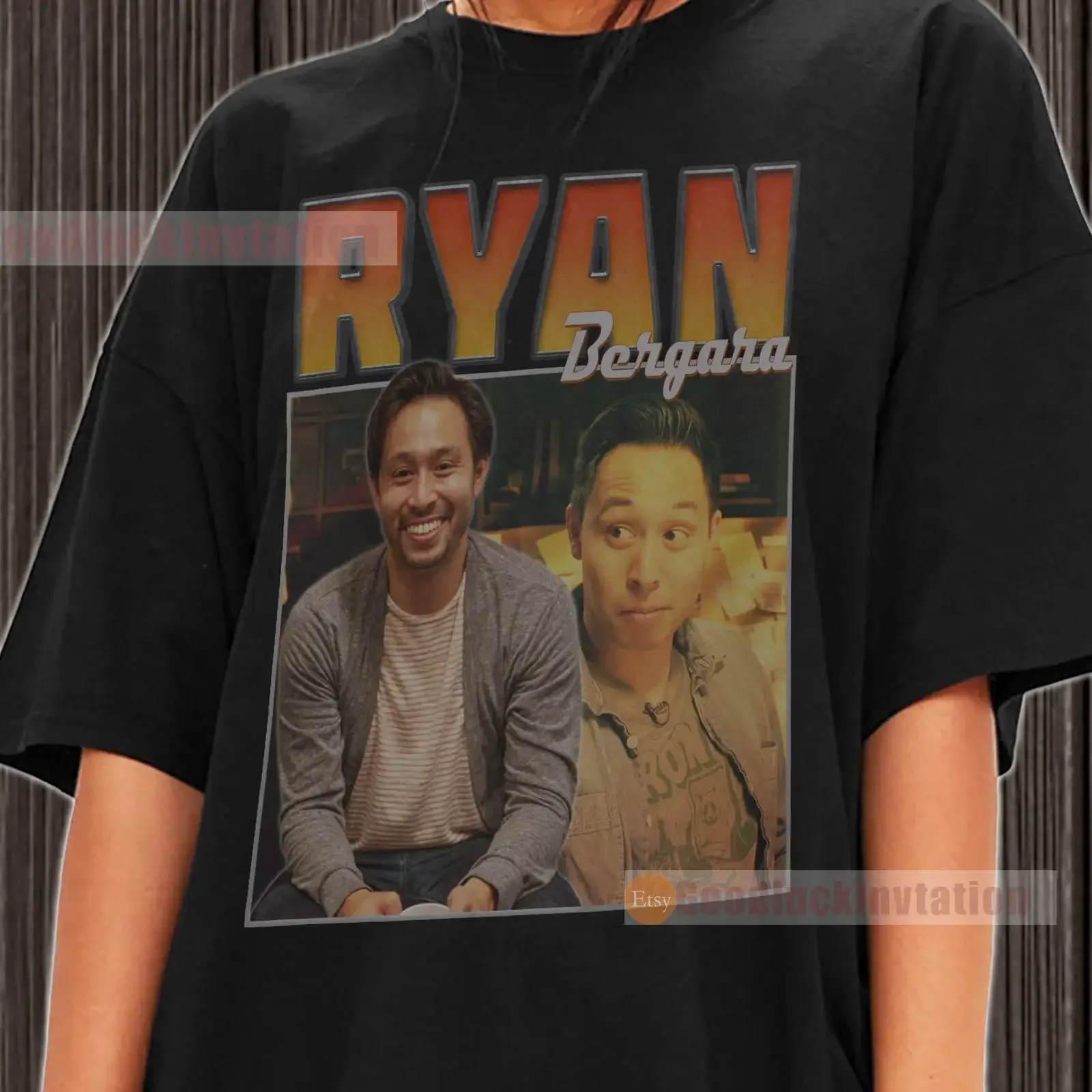 Ryan Bergara T Shirt Cotton Vintage 90's Crewneck vintage Washed Soft streetwear Comfortable Versatile Slightly Breathable