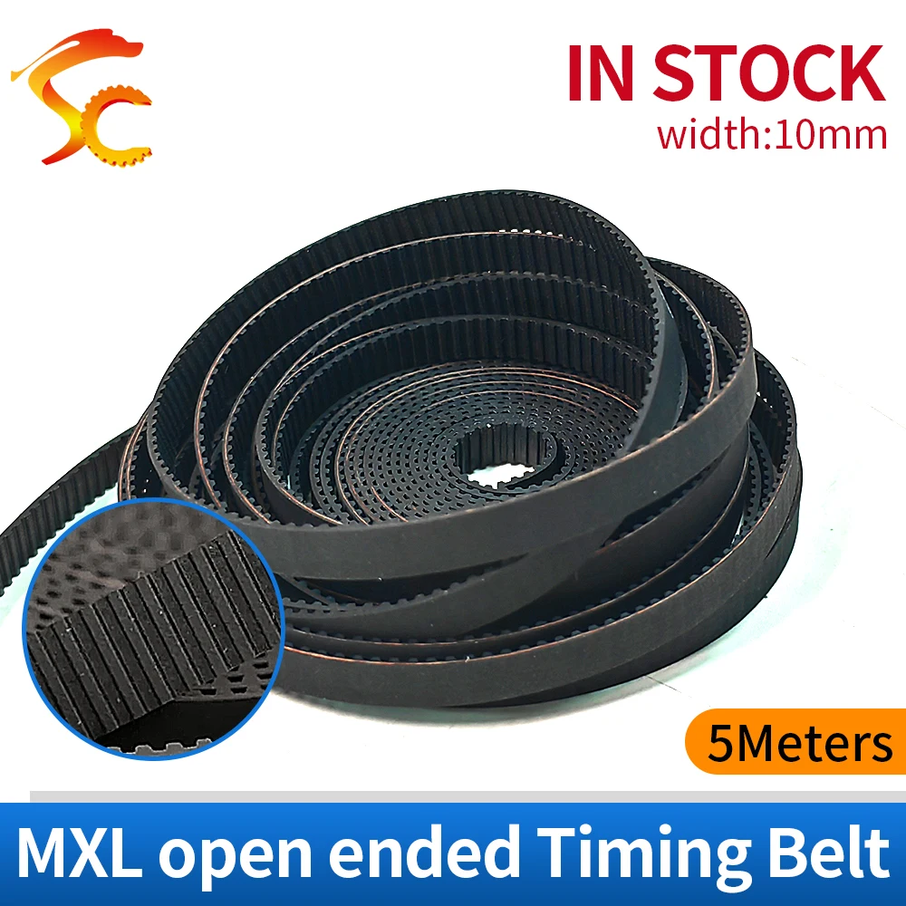 

5meters/LOT MXL 10mm timing belt Pitch=2.032 open rubber belt width 10mm 3D Printer belt MXL-10 Free Shipping