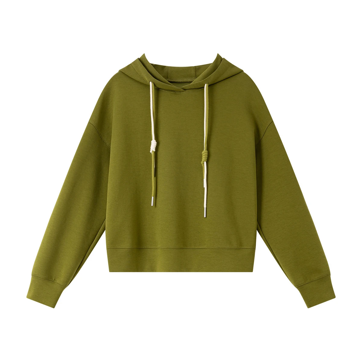 VIMLY Women Hoodies 2025 Autumn New Sports Hooded Sweatshirts Female Knitted Casual Long Sleeve draw string Ladies Tops A2075