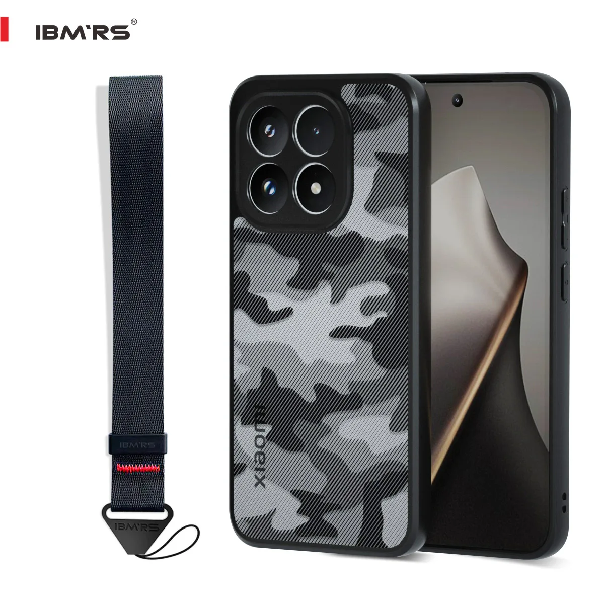 

Camo Case for Xiaomi 15T, Shockproof Cover with Strap, Hybrid Protection for Upcoming Flagship