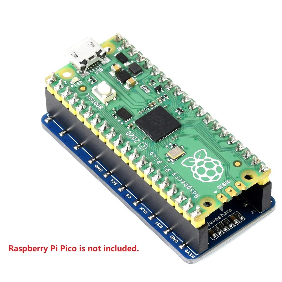 Waveshare แผงควบคุมไมโครคอนโทรลเลอร์64X128พิกเซลสำหรับ Raspberry Pi Pico, ไดร์เวอร์ SH1107แบบฝัง