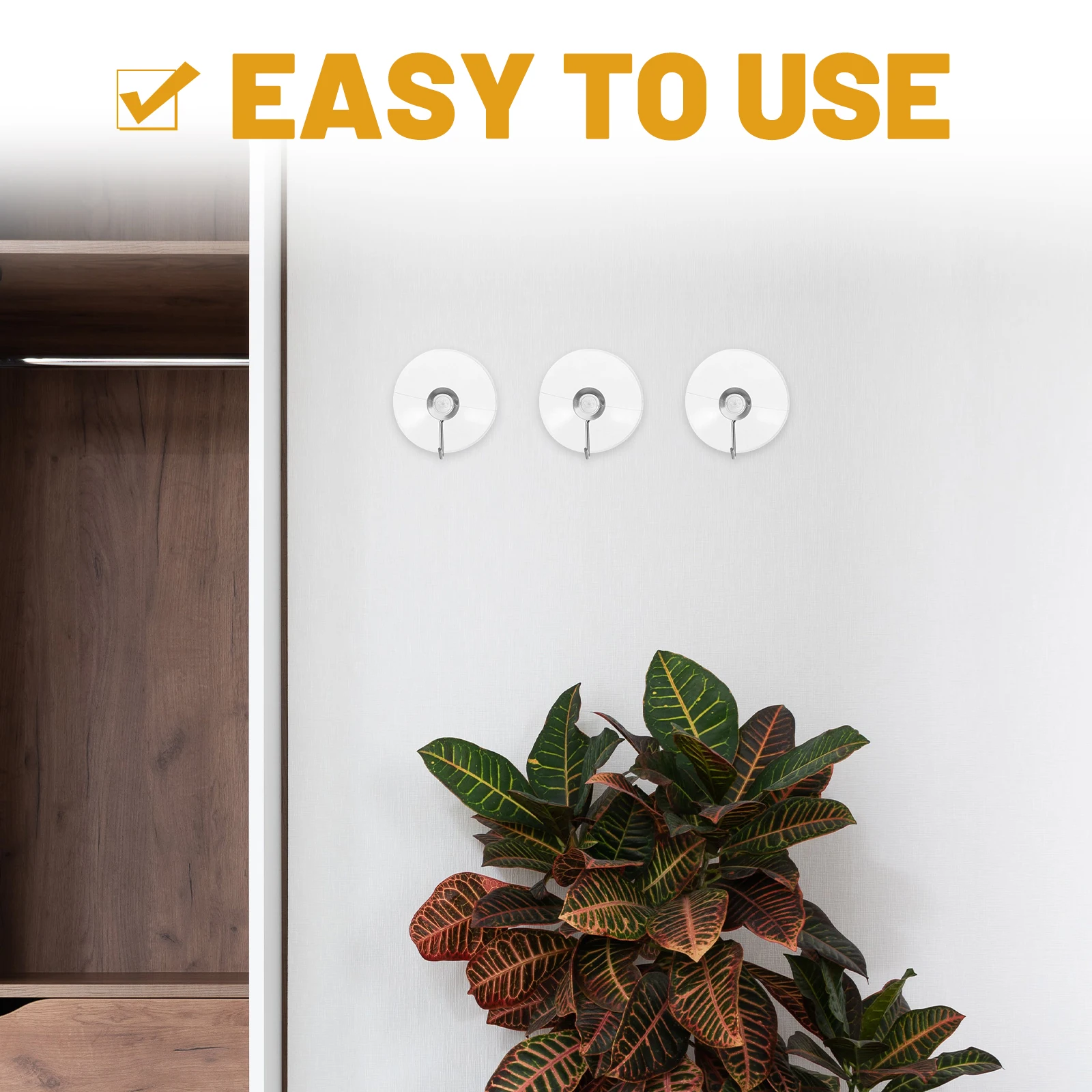 

24pcs Suction Cup Hooks Transparent Pvc Heavy Duty Wall Hangers Waterproof No Tools Required Bathroom Kitchen Office Storage