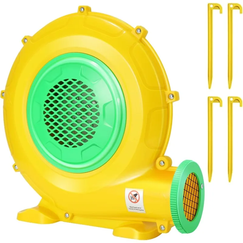 Bounce House Blower, 370W 0.5HP Commercial Air Blower with Double-sided Fan Blade Design, Strong Wind and Great Heat Dissipation