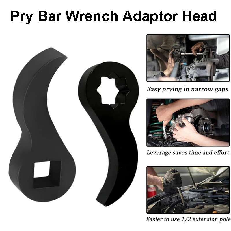 

Pry Bar Wrench Adaptor Head Crowbar Adapter Head Tool Half Shaft Removal Car Repairing Tools Wrecking Bar Pry Bar Wrench Head