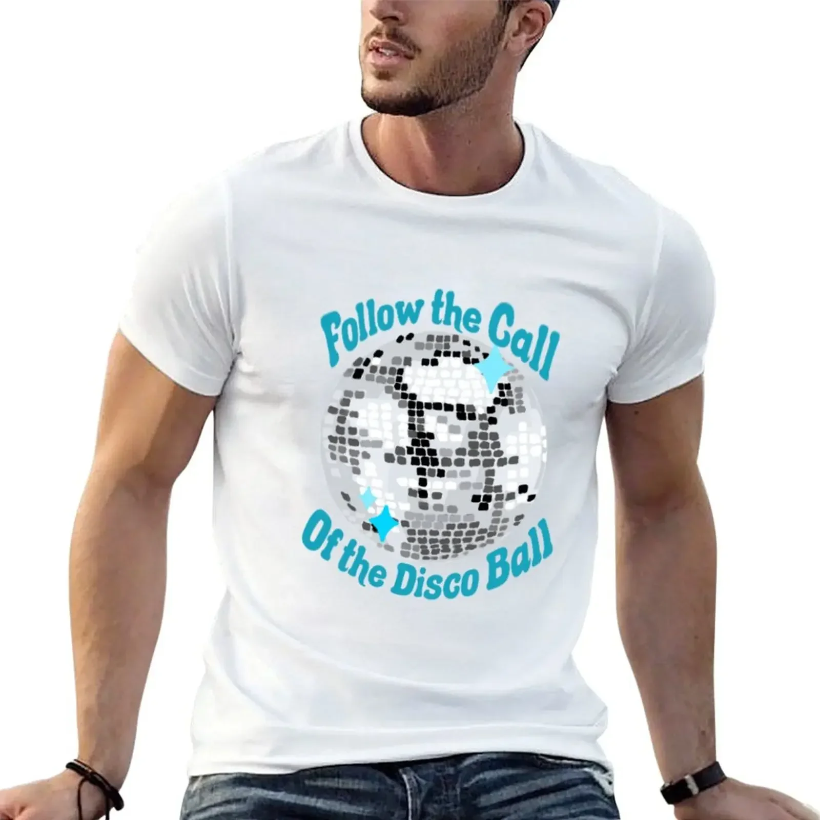 Follow the Call of the Disco Ball T-Shirt plus size clothes shirts graphic hippie clothes cotton graphic tees mens fashion