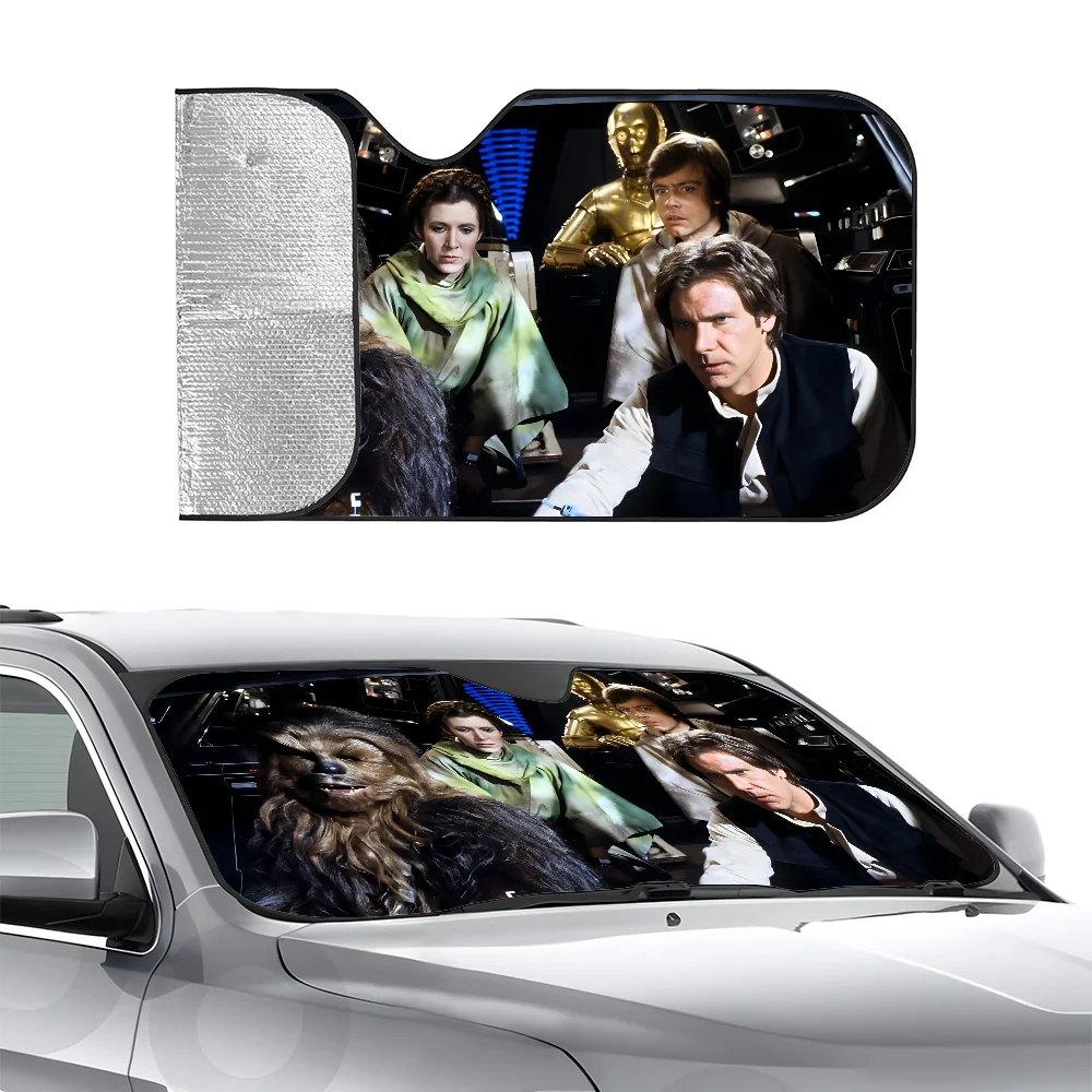 

S-star Забавный W-wars Автомобиль SunSha Трехслойная изоляция Переднее лобовое стекло автомобиля Sun Sha Upgra Блоки на присоске УФ-лучи Солнце