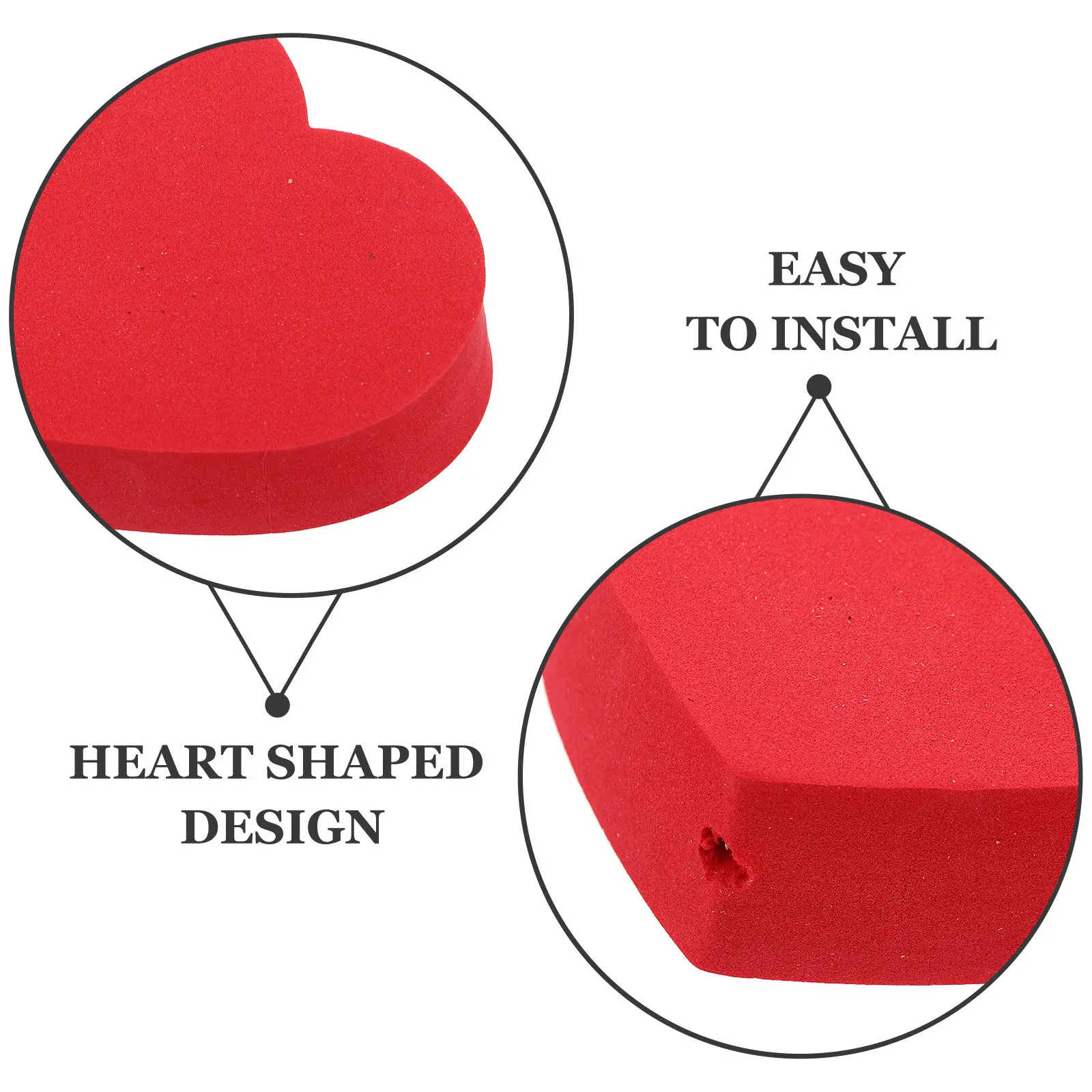 5Pcs Cute Heart Car Antenna Topper for Women Premium Waterproof Sunproof Vehicle Antenna Decoration Car Exterior Accessories