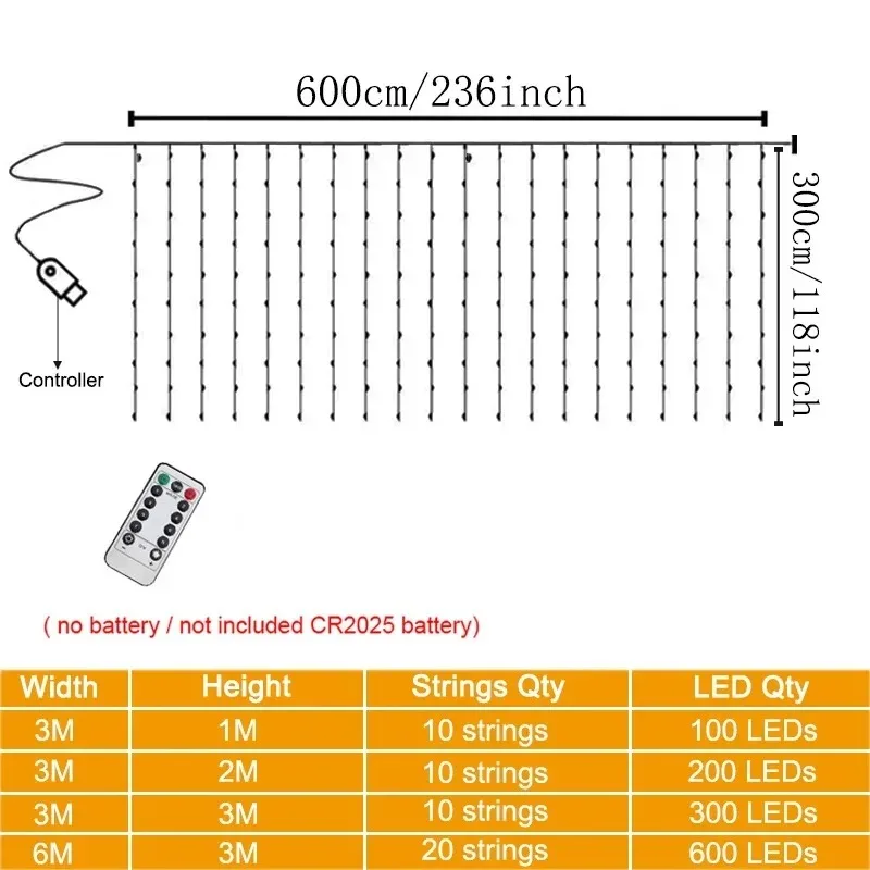Lampu Tali Tirai USB Dekorasi Paskah Natal, Hadiah Hari Kasih Sayang, Dekorasi Hari Tahun Baru Ramadhan