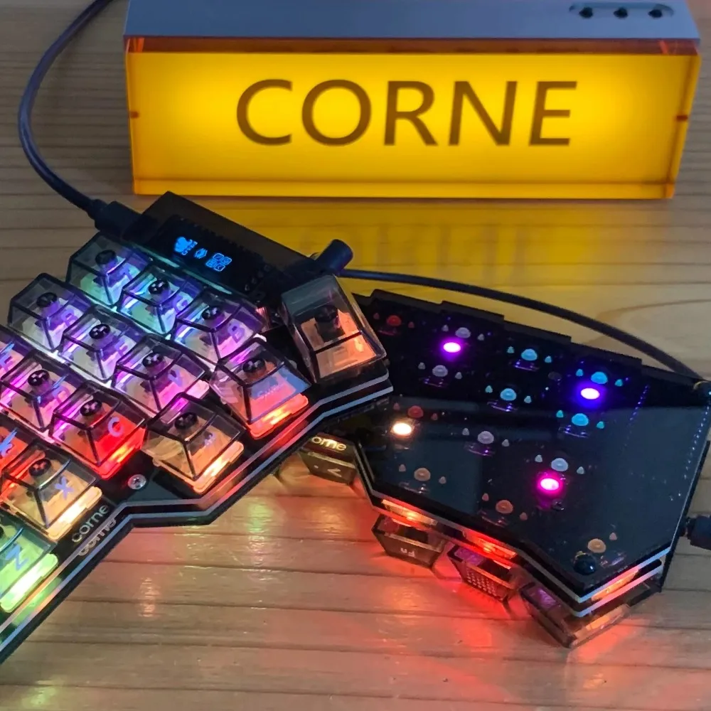 

Corne V3 Split Keyboard Sandwich Case Custom DIY Positioning Plate Acrylic Fr4 Locating Plate Multiple Layouts Locating Board Pc