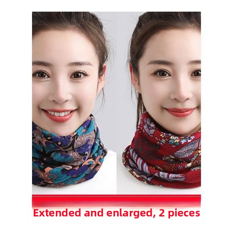 وشاح قطني للسيدات لتدفئة الرقبة، وشاح شتوي دافئ للنساء بأسلوب كوري متعدد الاستخدامات لحماية العمود الفقري، مناسب للربيع والخريف #4