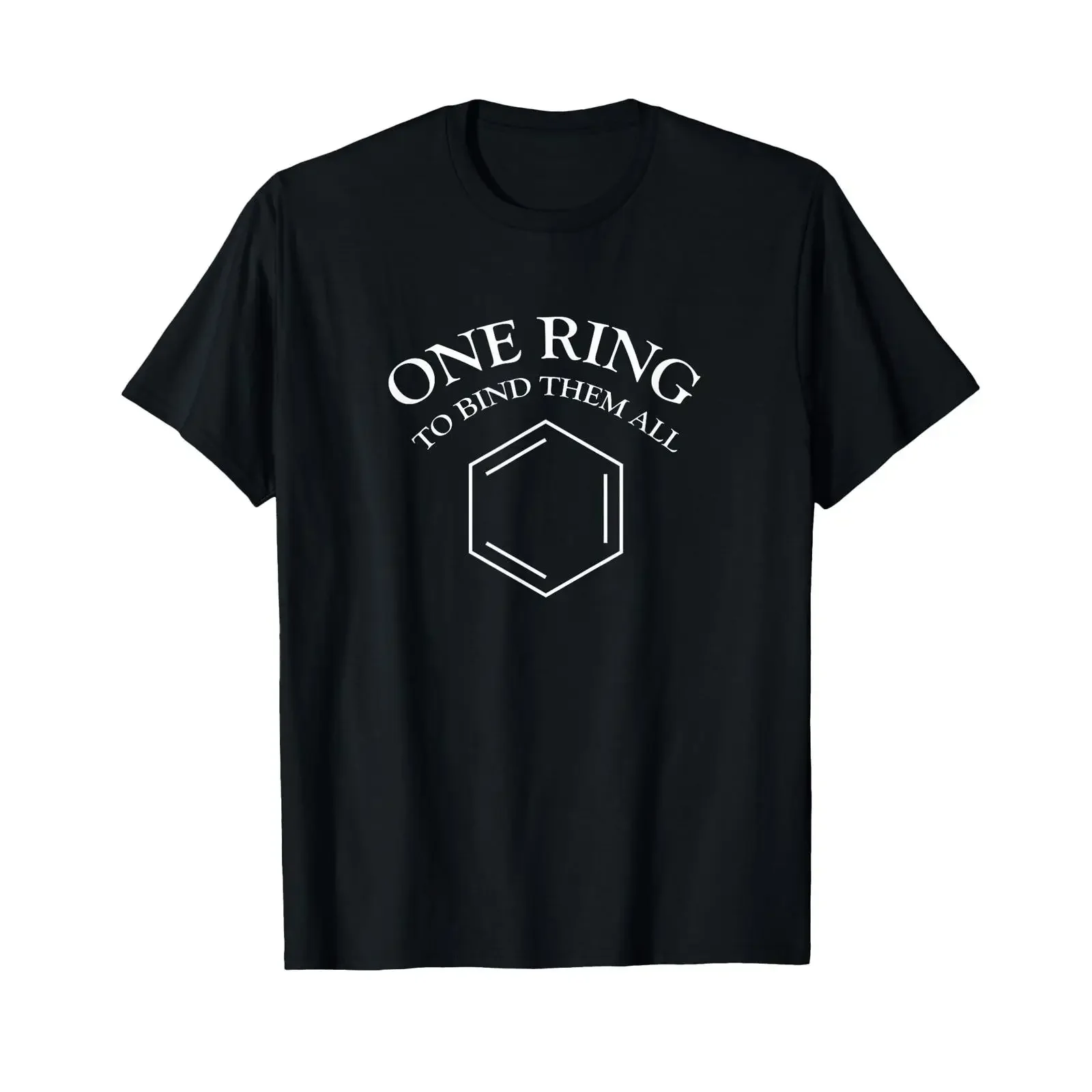 T-shirt Reaction Chamber Benzene The Ring Chemistry pour hommes, noir, S, classique, vintage, lavé, unisexe, vêtements graphiques de créateur