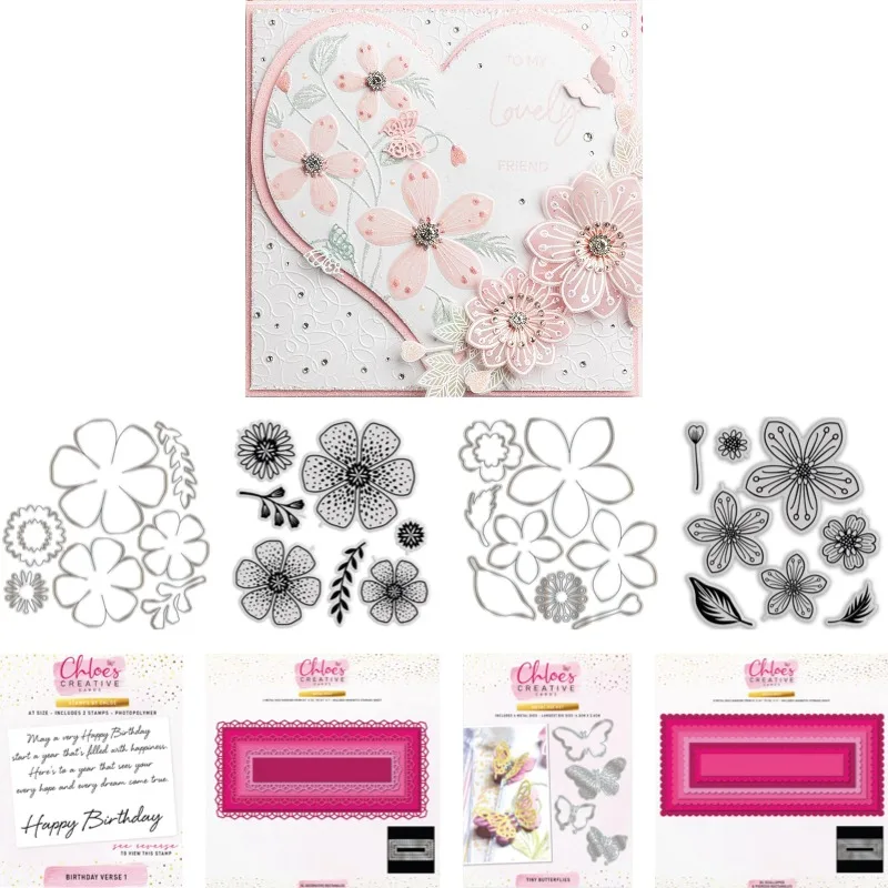 Amazing, Beautiful, Lovely Sentiment Builder Metal Cutting Dies Slimline Essentials Scrap Booking Card Stencil Cut Die for DIY