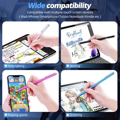 Lång Stylus Penna För Mobiltelefon Surfplatta Kapacitiv Pekpenna För iPhone Samsung Universal Android Telefon Ritskärmpenna 6 best sales Samsung Penna - №6