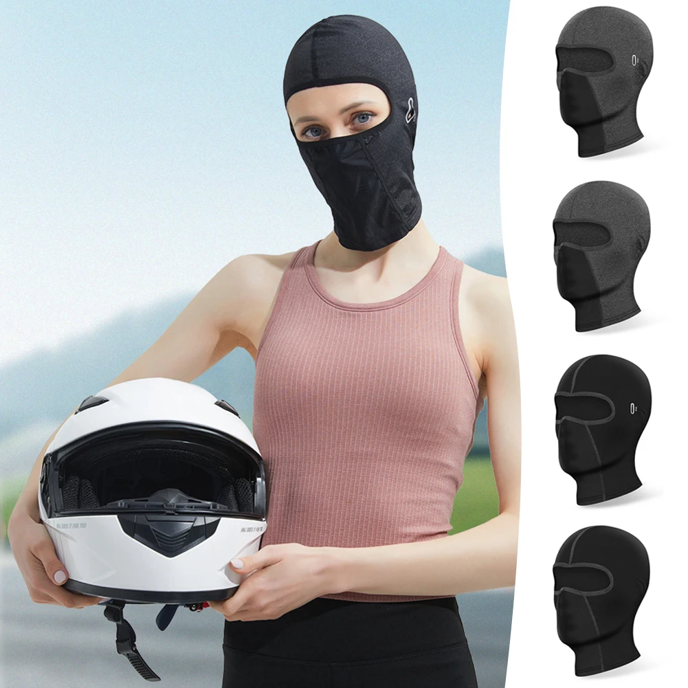 2PCS Cycling Unisex Breathable Ice Silk Motorcycle Riding Sports Face Mask Neck Protect Summer Sunscreen Headwear for Men Women