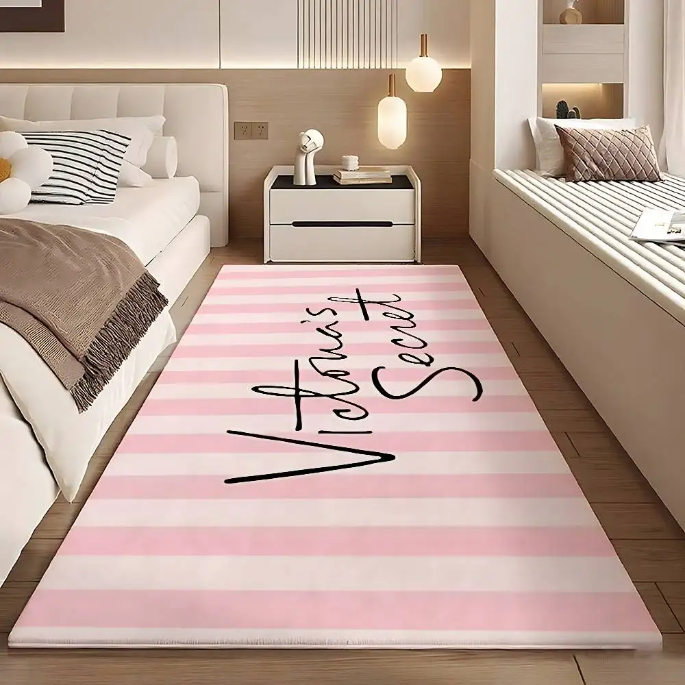 موضة T-victorias S-secretS الوردي الكلمة حصيرة الفن السجاد البساط لغرفة النوم غرفة المعيشة أريكة المنزل ممسحة ديكور ، طفل كبير عدم الانزلاق #6