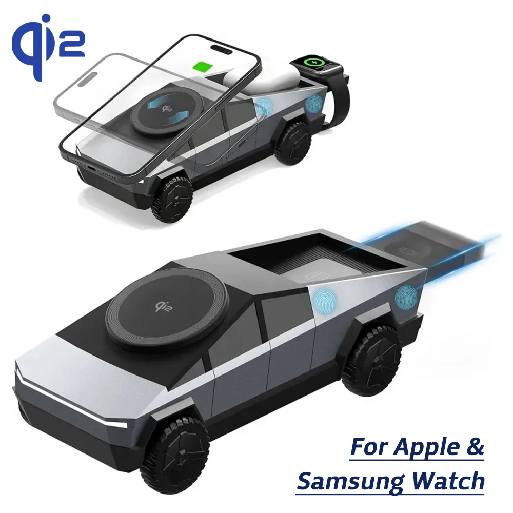 3 in 1 Magnetic QI2 15W Wireless Charger Stand For iPhone 17 16 Pro Max 14~12 Apple & Samsung Watch 7 Airpods Pro Fast Charging