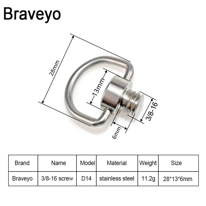 Tornillo de Metal para cordón de cámara, placa de montaje rápido 1/4, accesorio para trípode, cabeza de bola, SLR, portátil, 1/4-20