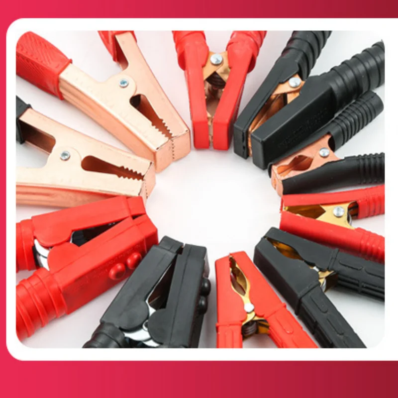 100A High Current Battery Clamps Anti-Slip Secure Grip Auto Battery Terminal Connectors for Vehicle Connection & Testing