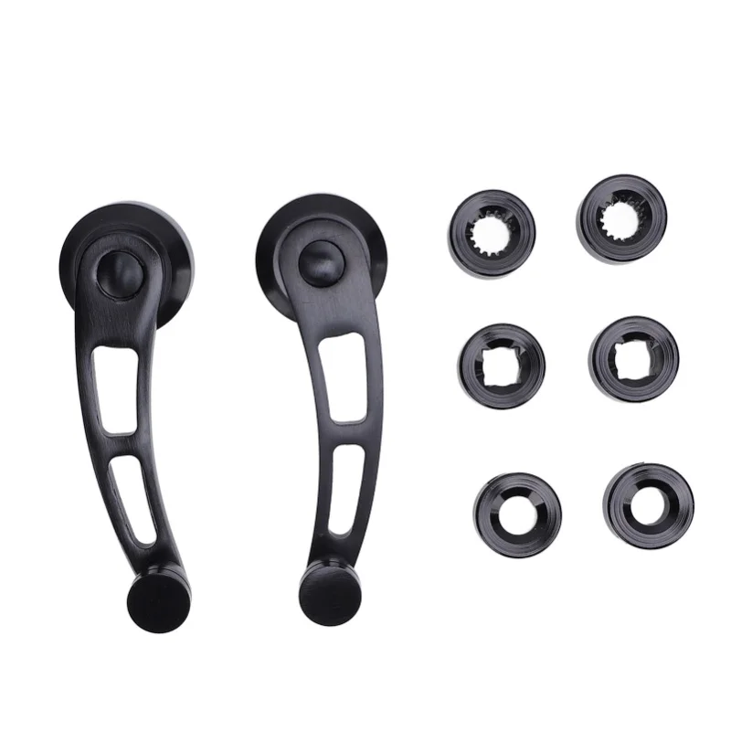 4 1/4 Inch Window Crank Handle Kit Billet Aluminum Black Coating Long Lasting Lightweight For Hot Rod