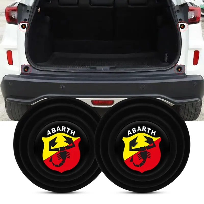 4Pcs Car Door Shock Trunk protection pad Auto accessories For Abarth Fiat Ducato 500 500L 124 Spider Coupe Panda Doblo Car Goods