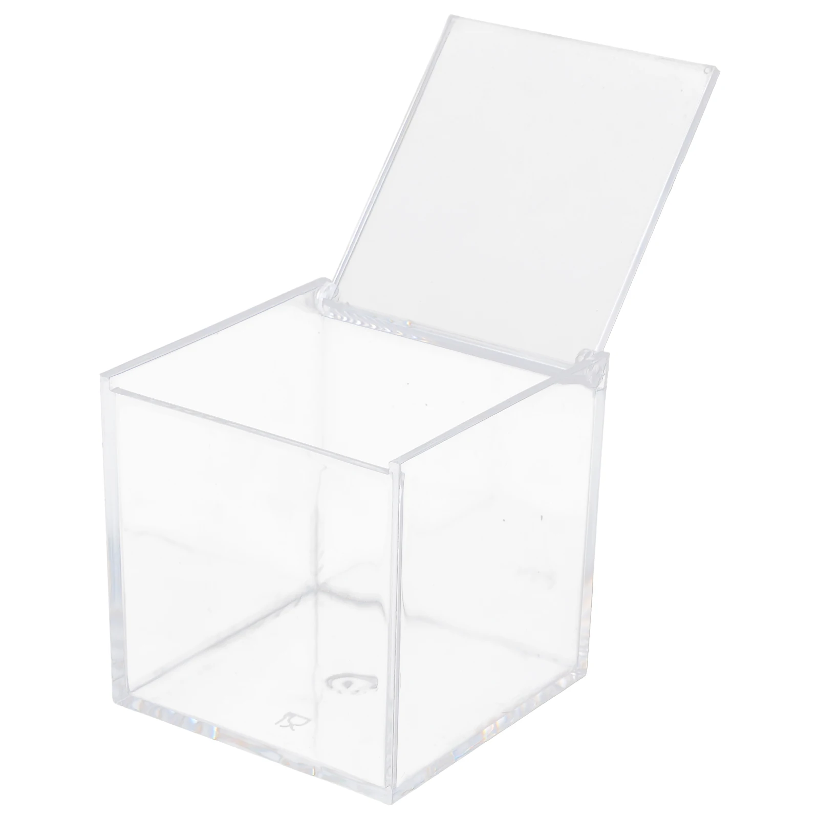 

Transparent Display Box Square Packaging 10x10x10cm Flip y Gift Clear Storage Plastic Boxes For Packing Wedding