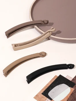 กิ๊ฟหนีบผมใหญ่4ชิ้นสำหรับผู้หญิงและเด็กผู้หญิงหวีกันลื่นที่หนีบผมที่รัดผมหนาปานกลาง