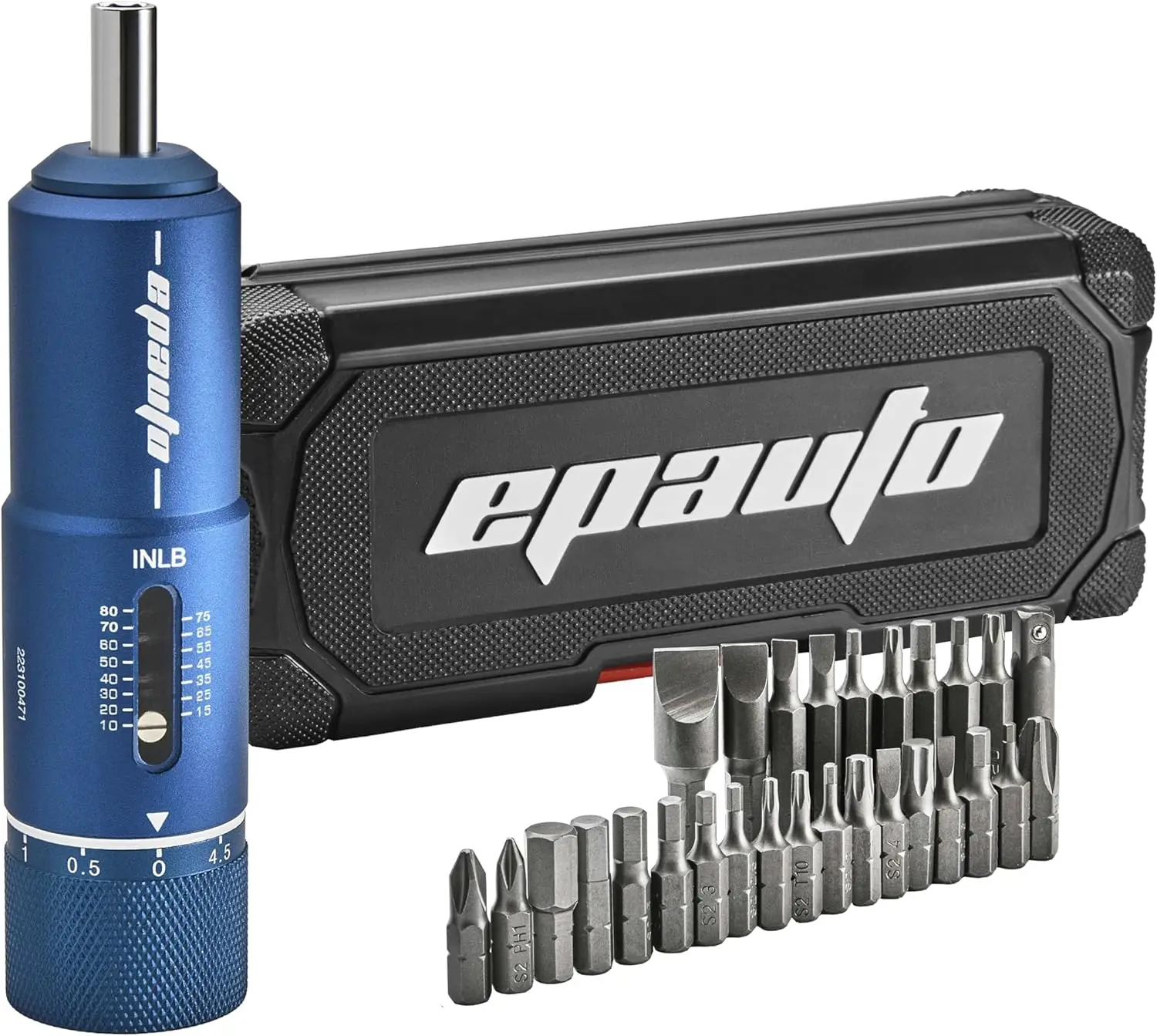 

Manual Torque Wrench Screwdriver Set for Firearms & Bicycles, 28 Pieces with Case, Blue