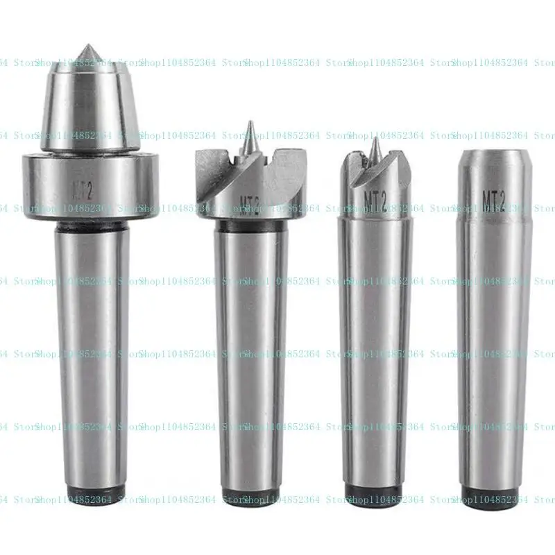 

652F 4Pcs/set Lathe Center Set For Metalworking Drive Spur Cup MT2 Arbor Lathe Live Center Accessories