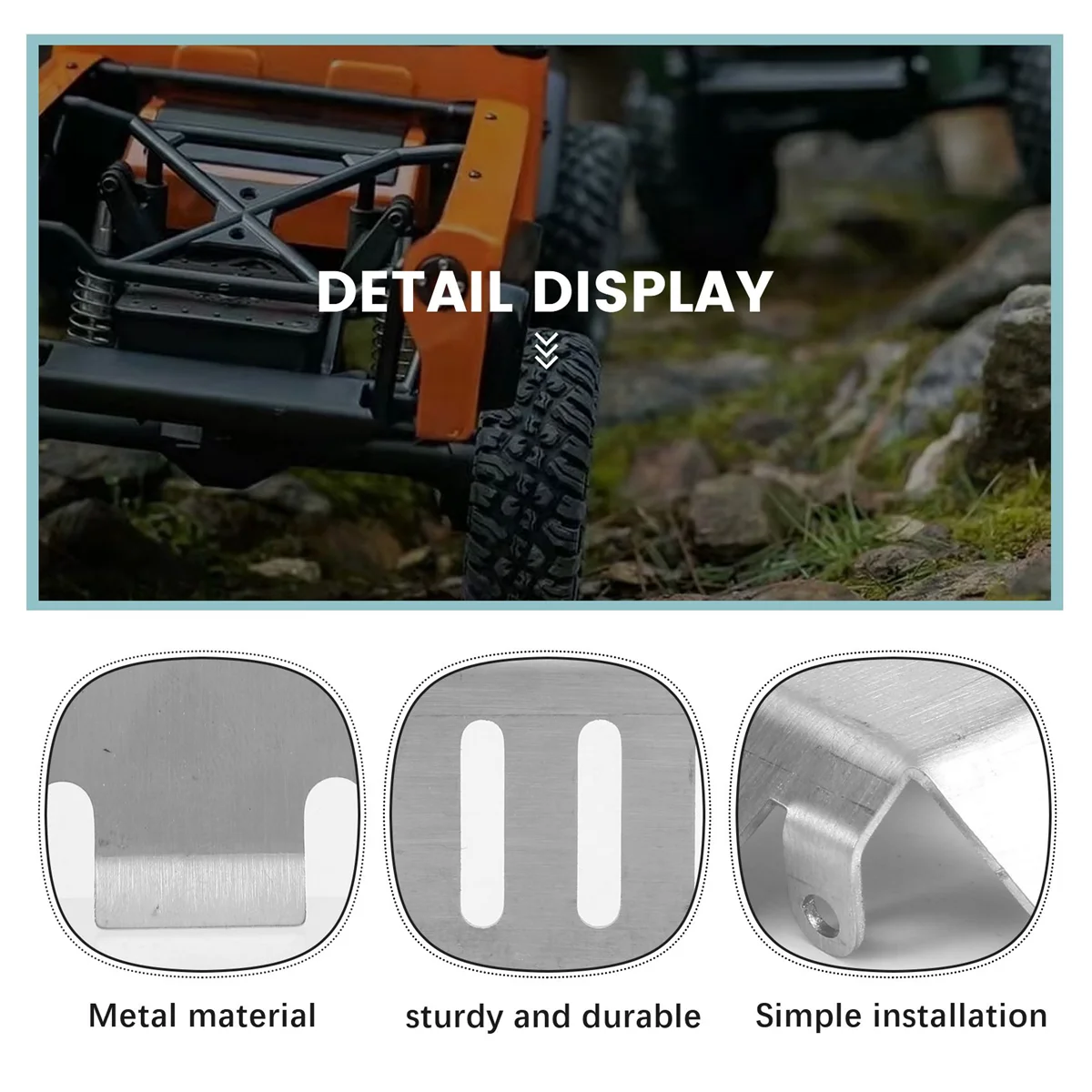 ABEZZ Stainless Steel Chassis Armor Axle Protector Skid Plate for Vanquish VS4-10 Phoenix VS410 RC Crawler Car Upgrade Parts