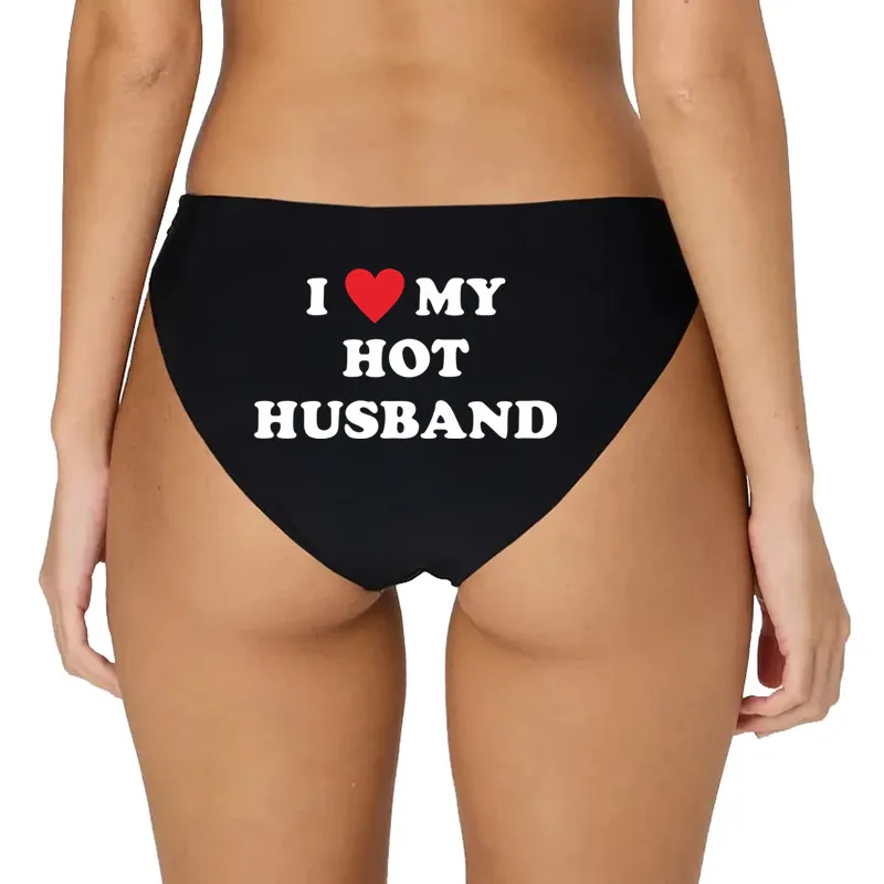 I LOVE MY HOT HUSBAND Cotton Underwear Sexy Lingeries For Women Cute Girl Briefs Female Soft Hot Underwear Ladies Underpants - Image 2
