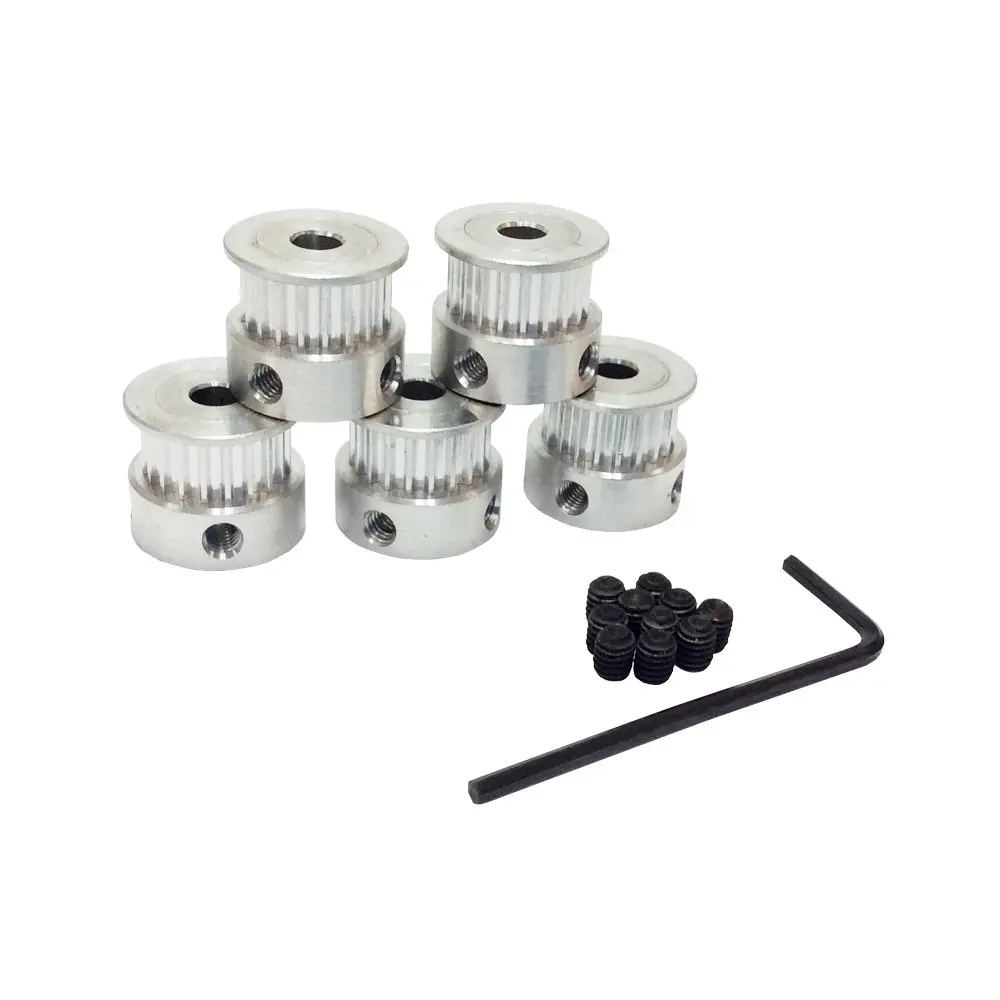 

5Pcs/Pack T2.5 Timing Pulley 20 Tooth 5mm Bore for 3D Printer Parts