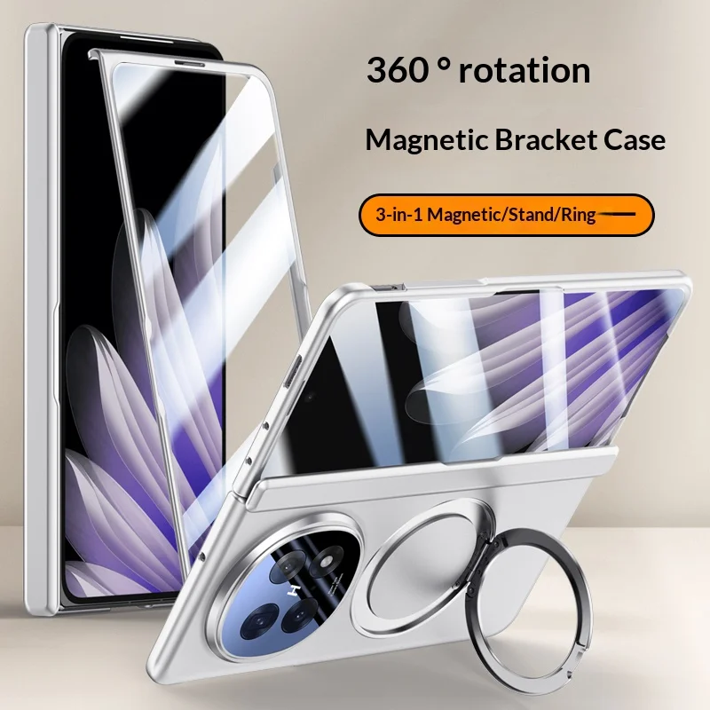 

360°rotating bracket PC material Magnetic wireless charging phone Case For Oppo Find N5 Fall prevention screen protect Cover