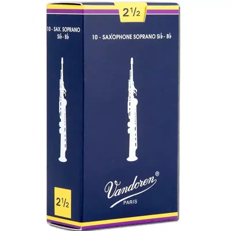 2024 New Original Vandoren Blue Box Bb Soprano Saxophone Reed 2.0/2.5/3.0【10 Reeds/box】