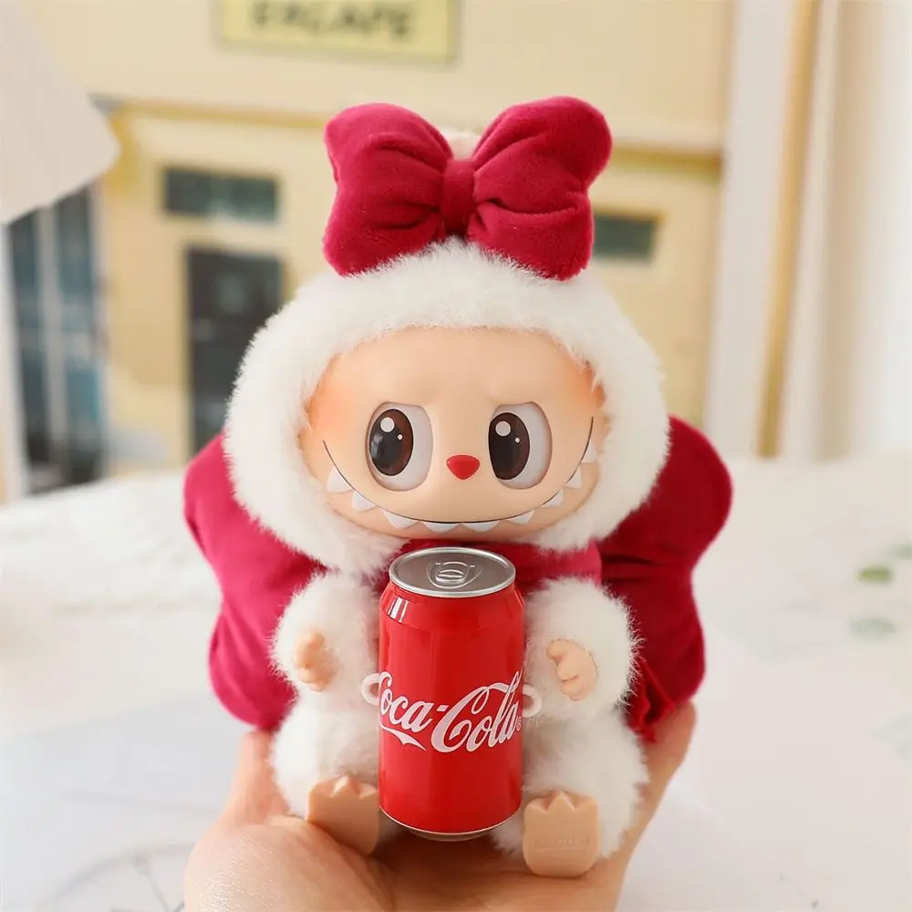 ملابس رجل الثلج من Labubu، قلادة من القماش الخشن، ملابس أطفال للحفلات، ملابس فقط