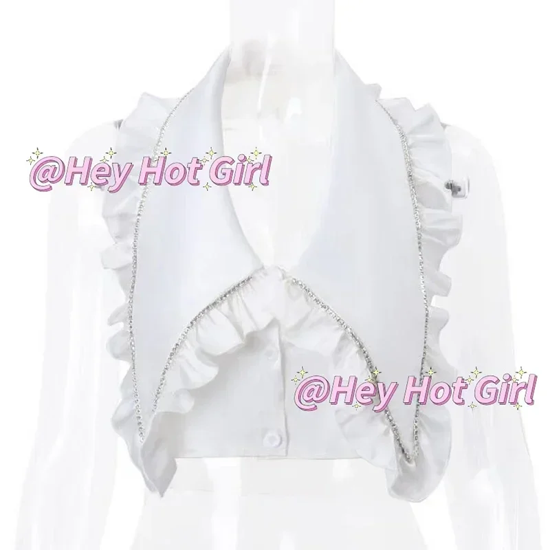 Jazz Dance Costume White Kpop Clothing Sexy Crop Tops Bow Cake Skirt Korean Singer Idol Performance Clothes Stage Outfits JL5767
