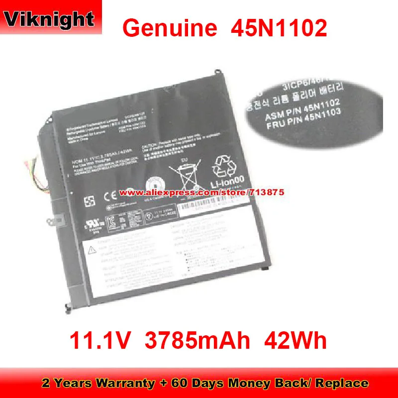 

Genuine 45N1102 Battery 3ICP6/46/122 for Lenovo Helix 3701-3GM X1 1291 3702T1 36984RU 45N1103 36984VM 3701-4BG 11.1V 42Wh