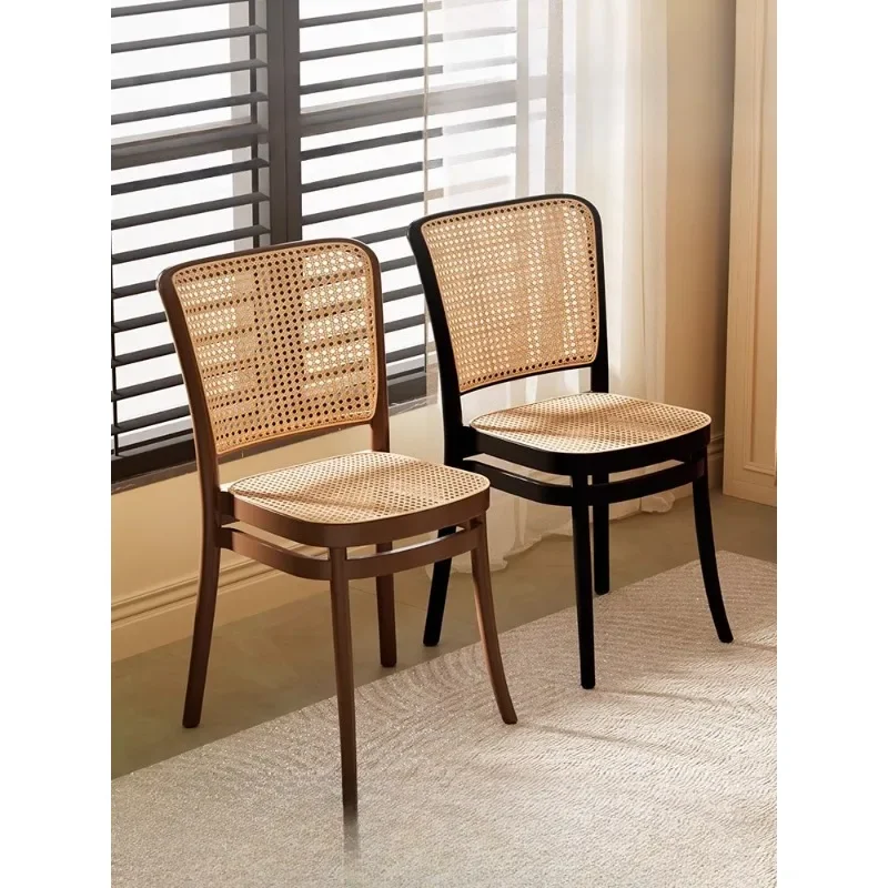 

Chair antique household dining light luxury high-end backrest stool living room